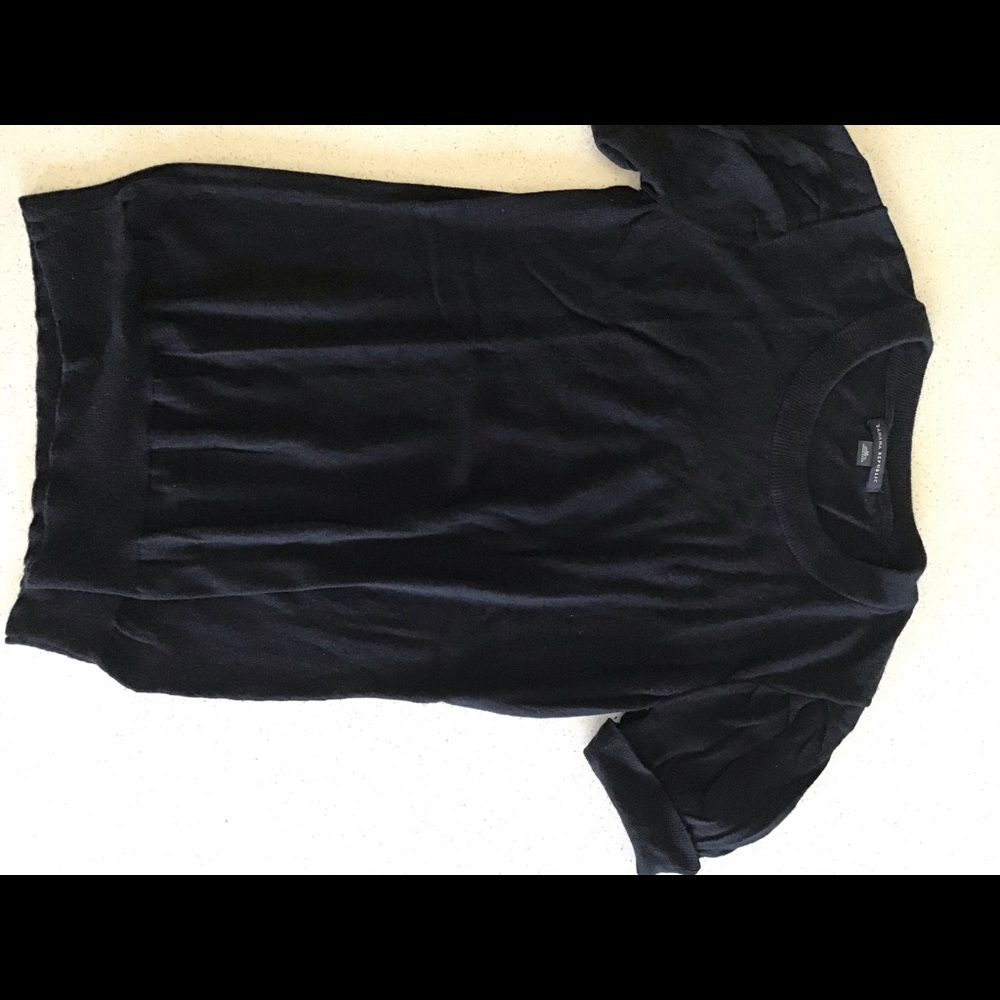 Banana republic black puff sleeve sweater top - Picture 3 of 5